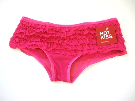 Hot Kiss Lingerie NEW Women's Hot Pink Tiered Sheer Mesh Rumba