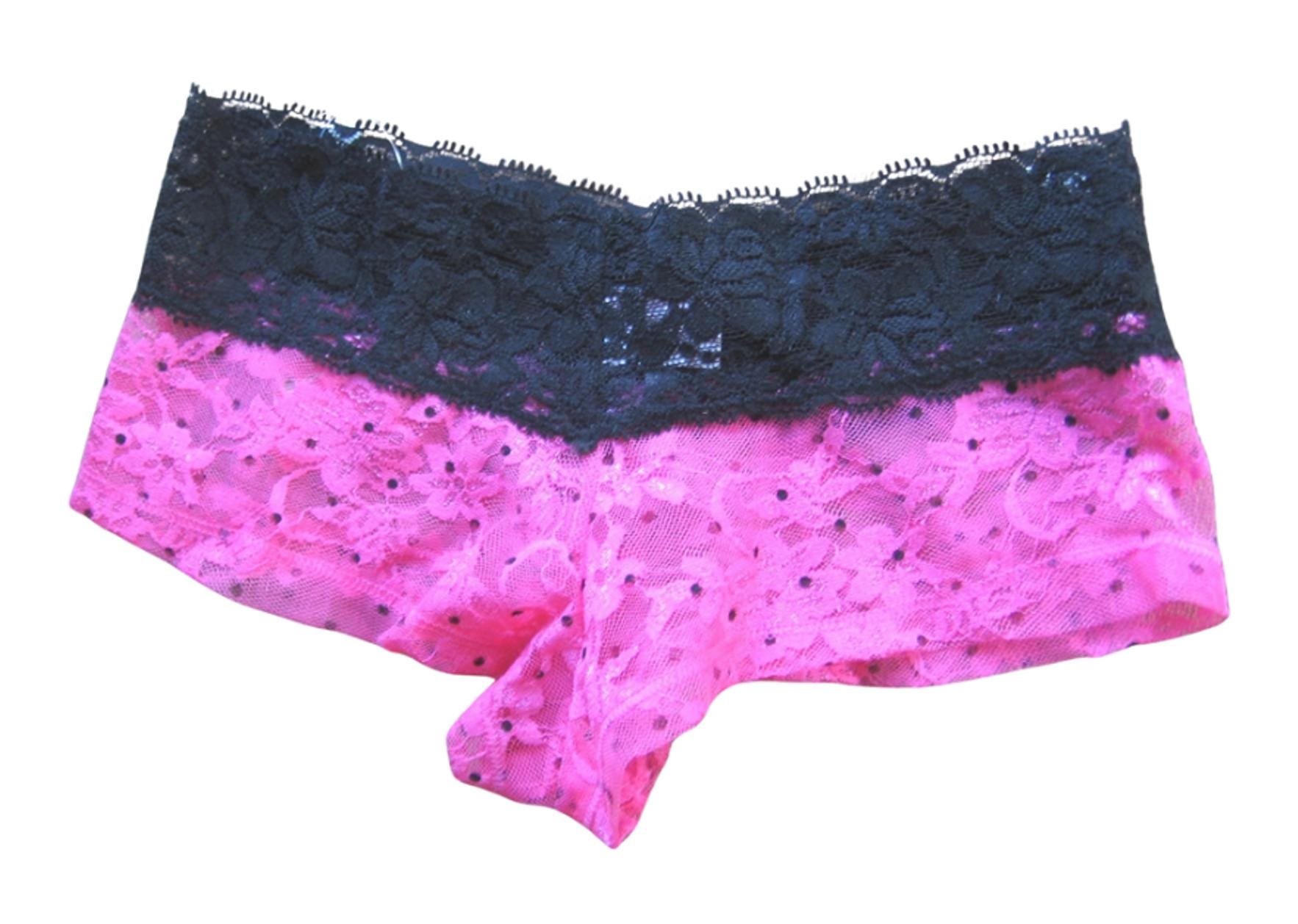 Native Intimates NEW Black Polka Dots All Over Stretch Floral Lace ...