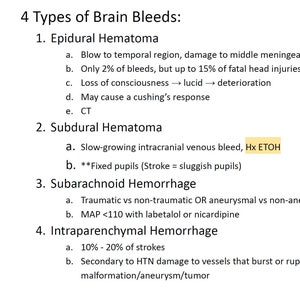 Neurological Emergencies CEN study notes