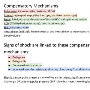Shock CEN Study Notes