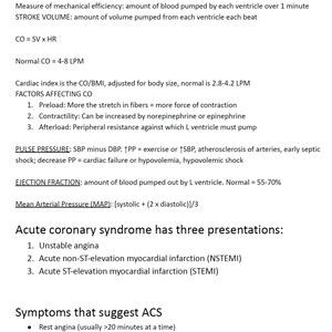 CEN Study Notes Cardiac