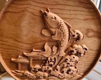 Carved Koi Fish, Koi Fish Carving, Koi Fish Wood Carving, Koi Fish Wall  Art, Koi Fish Wall Decor, Koi Wall Art, Koi Fish Gift