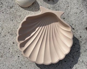 Shell Tray BEIGE Trinket Tray Decorative Tray Jewelry Storage Small Tray in Shell Shape