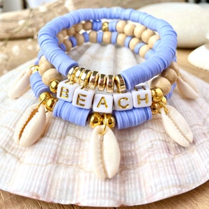 PRAIA CÉU | Conjunto de pulseira | Pulseiras de pérolas | Joias de praia