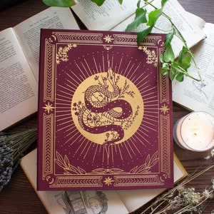 Celestial Snake - Handmade Binder  - Book of Shadows / Grimoire for 8.5 x 11 (letter size) pages