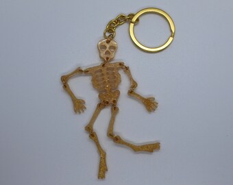 Gold Skeleton Keychain