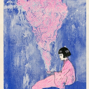 Tea Spirit Japanese Riso Print in A4