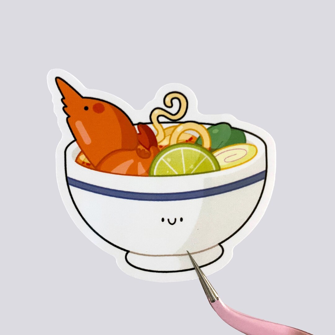 Tom Yum Noodle Soup Sticker: Spicy Thai Food, Weatherproof Vinyl - Etsy