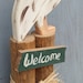 Welcome Pelican Wood Sign: Pier Post Seaside Decor ~ 1016 - Etsy