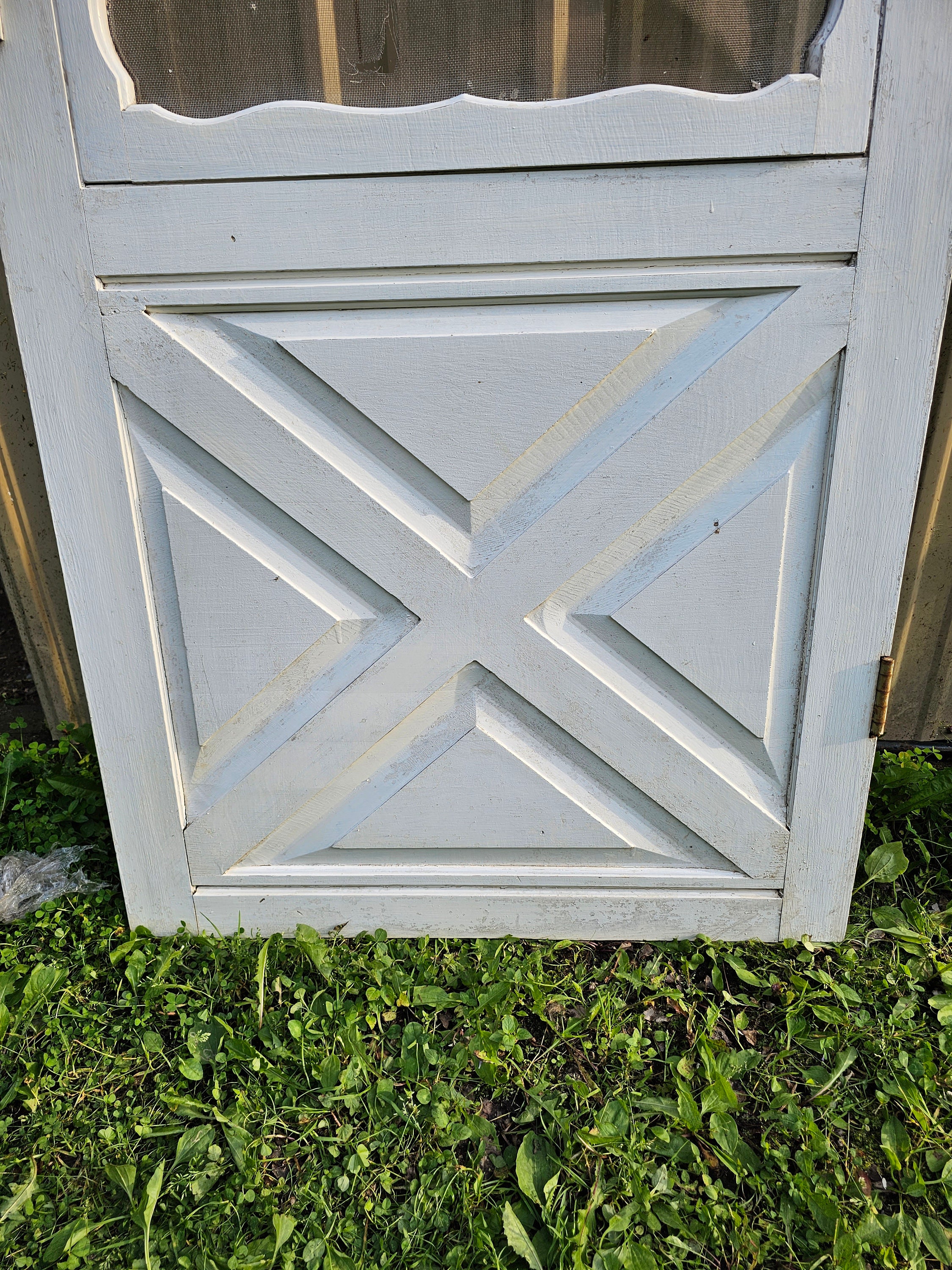 Wood Storm Door Window and Screen Needs Replacing One Pane Glass ...