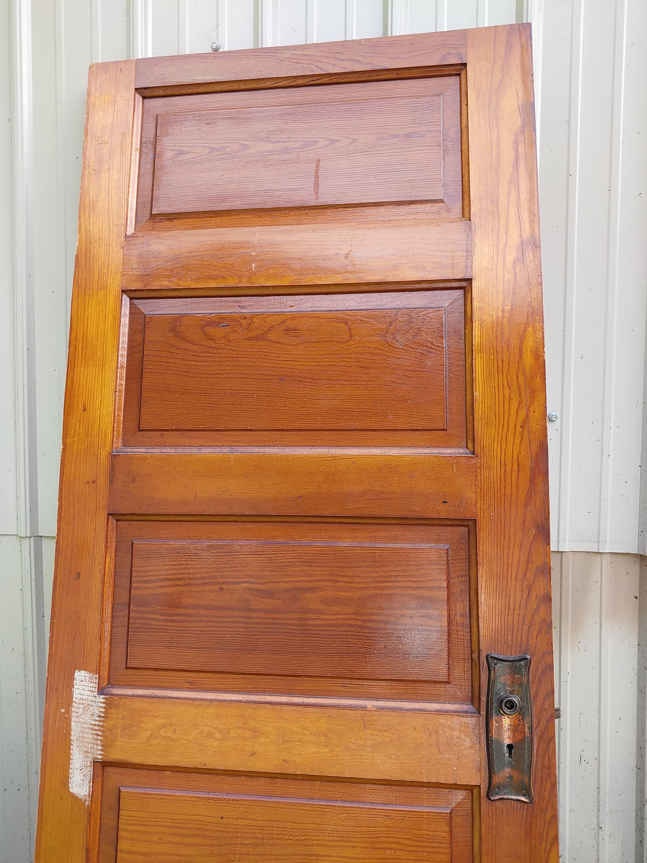 Vintage 5 Panel Interior Door Bronze Hardware Restoration Etsy