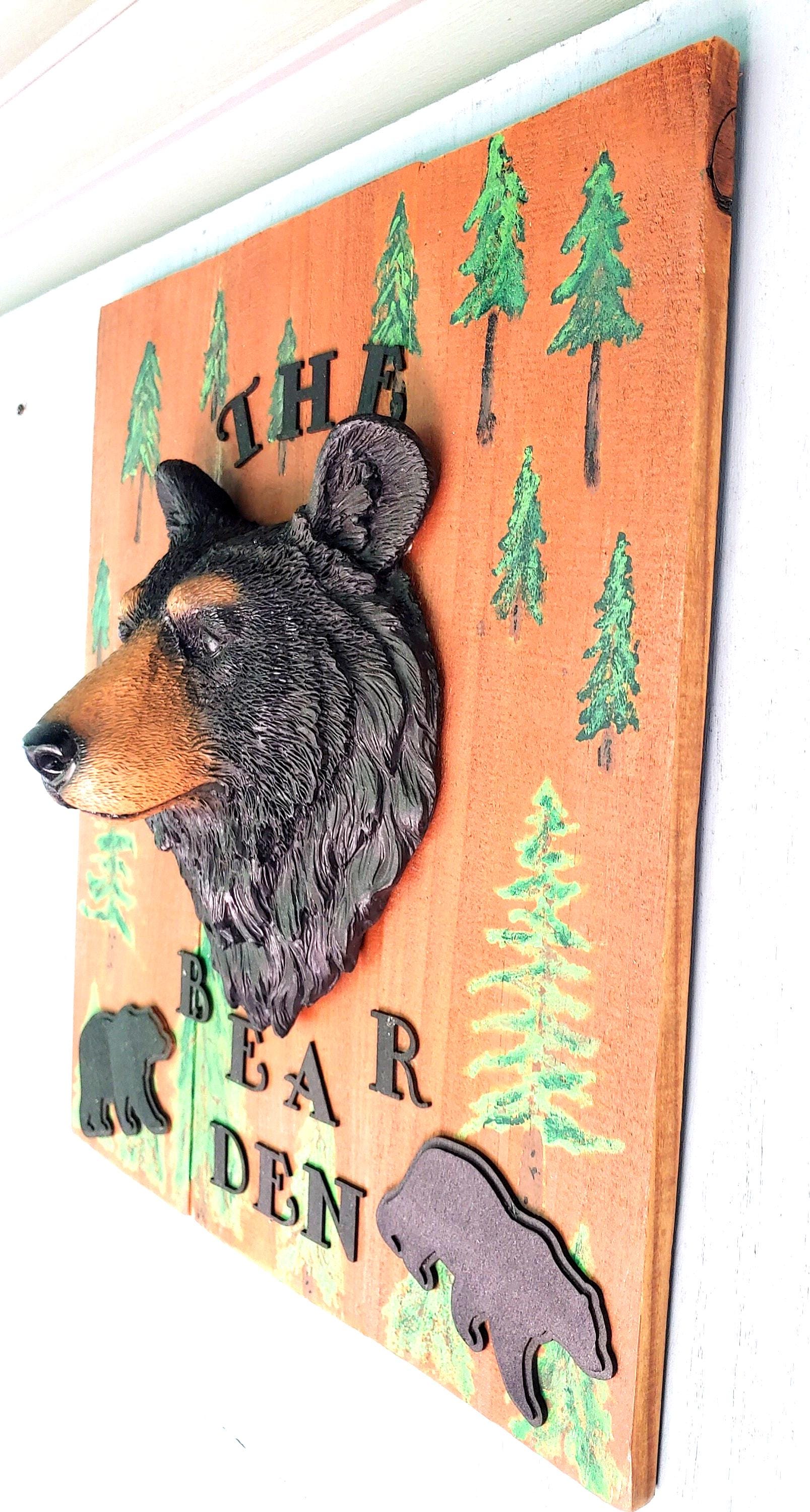 Rustic 3D Black Bear Wall Art: Cabin Lodge Decor ~ 231 - Etsy