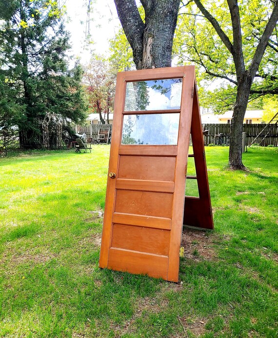 Antique Half Lite Wood Door: Exterior Door (31 3/4