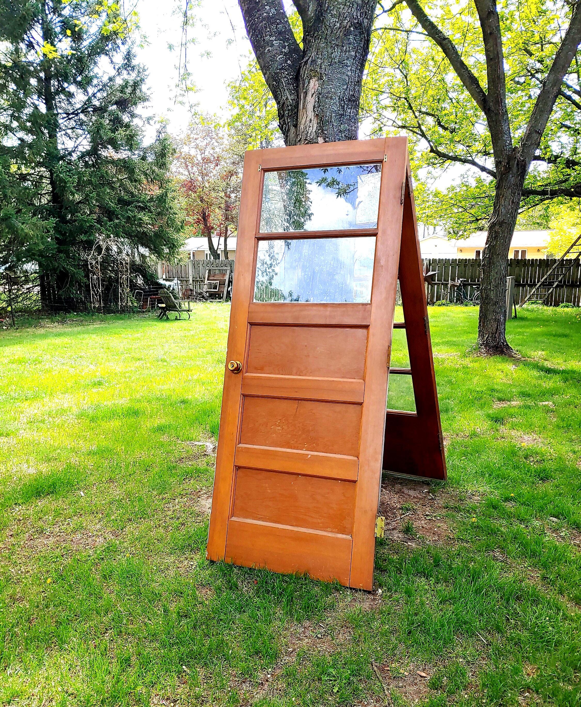 Antique Half Lite Wood Door: Exterior Door (31 3/4