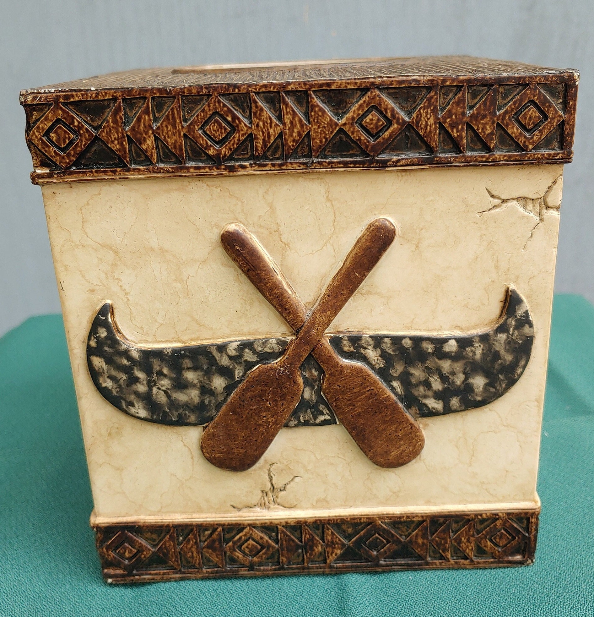 Kokone Rustic Square Tissue Box Cover With Magnetic Base - Farmhouse Wooden Tissue Holder With Hemp Rope