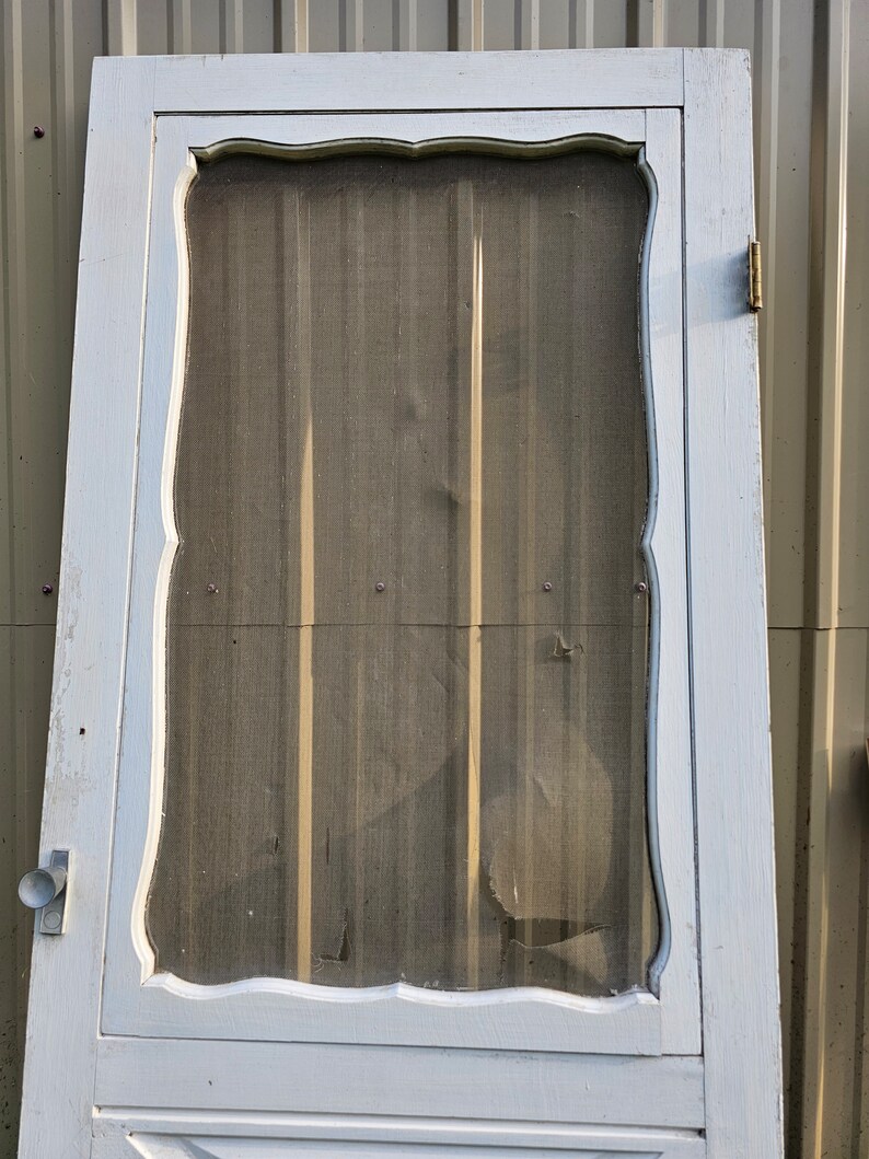 Wood Storm Door Window and Screen Needs Replacing One Pane Glass
