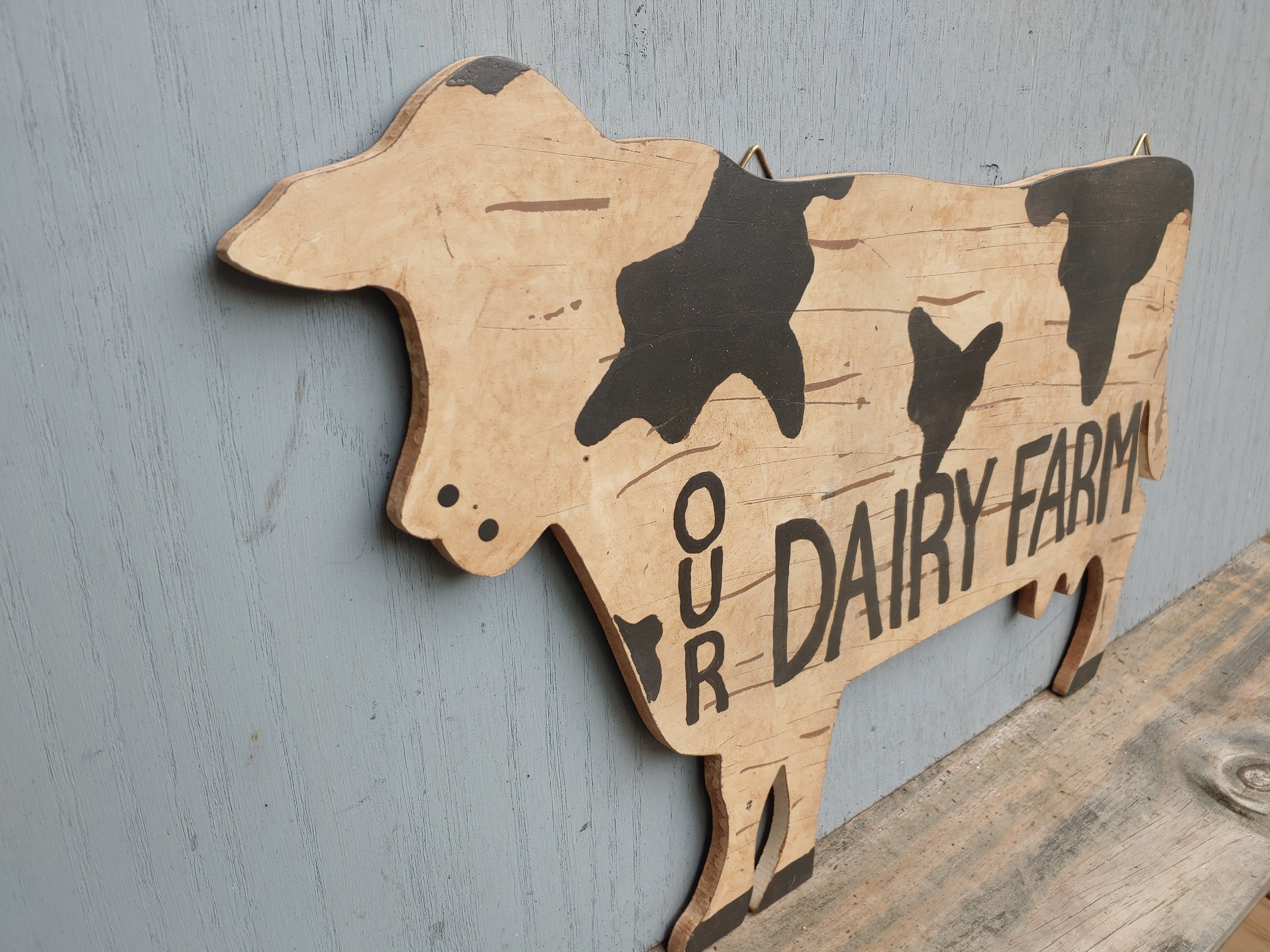 Wood Dairy Cow Wall Art Holstein Dairy Farm Milking Farming Etsy