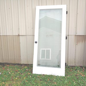 Vintage Frosted Glass Pantry Door- Restoration Renovation (36"x80") ~ 928