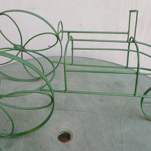 Wrought Iron Tractor Plant Holder: Farmhouse Garden Decor ~ 702
