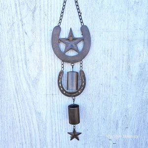 Metal Western Wind Chimes Cast Iron ~ 1436