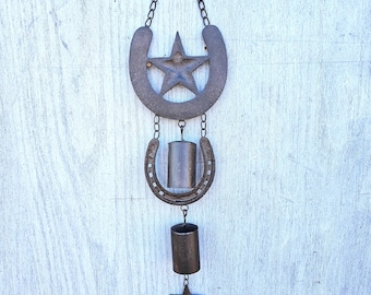 Metal Western Wind Chimes Cast Iron ~ 1436