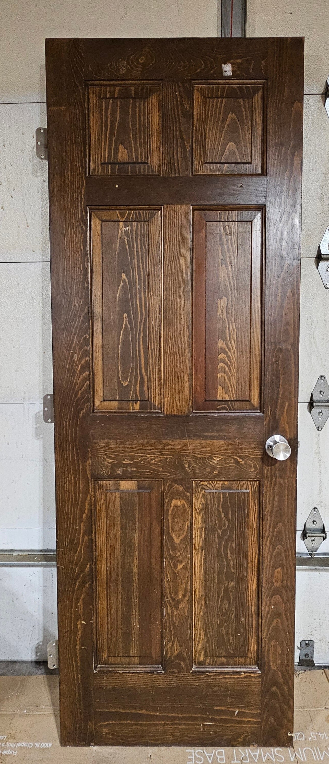 Vintage Six Recessed Panel Interior Door Hollow Core Stained