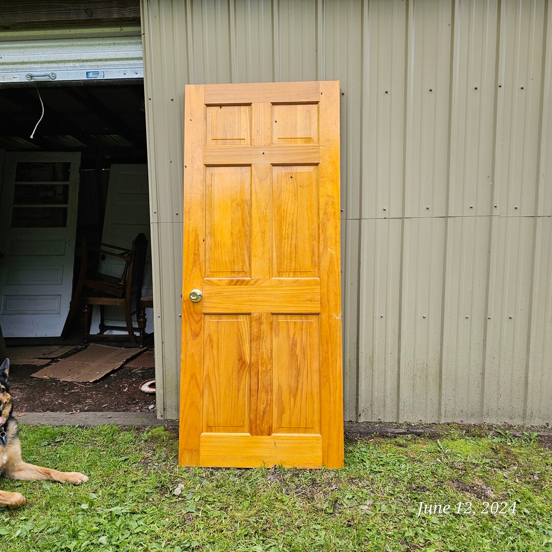 Image showcasing Six Recessed Panel Exterior Vintage Door Renovation Replacement ...