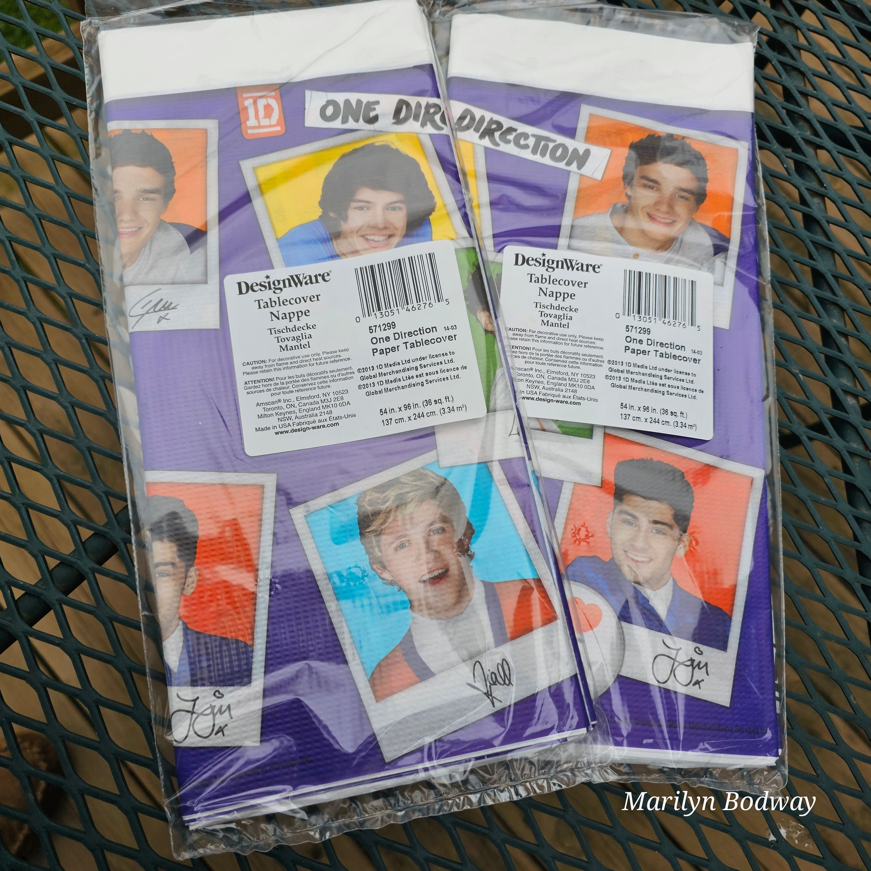 One Direction Tablecloth Liam Harry Louis Zayn White Elephant