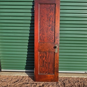 Two Panel Tiger's Oak Door Shaker Farmhouse Architectural Salvage Restoration Renovation NOT 1.00 SHIPPING 24" X 79" X 1 1/4"  1394  A-1364