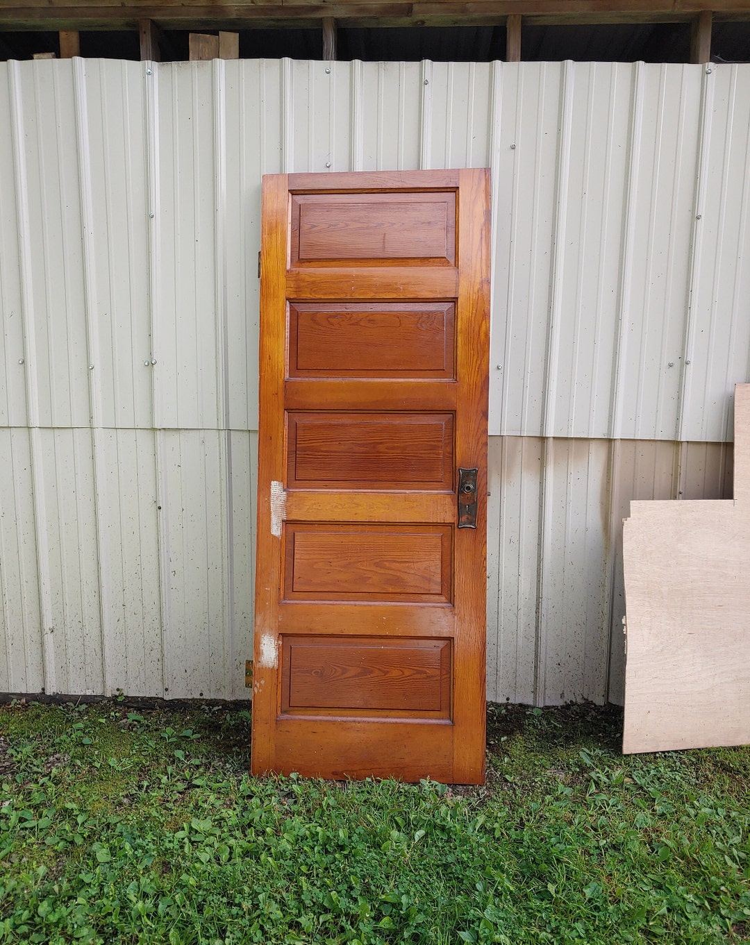 Vintage 5 Panel Interior Door Bronze Hardware Restoration Etsy