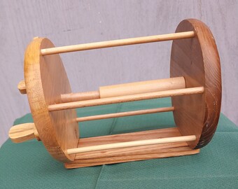 Vintage Fishing Reel Toilet Paper Holder Wood Rustic Bathroom, Outhouse, Cabin Decor  1010