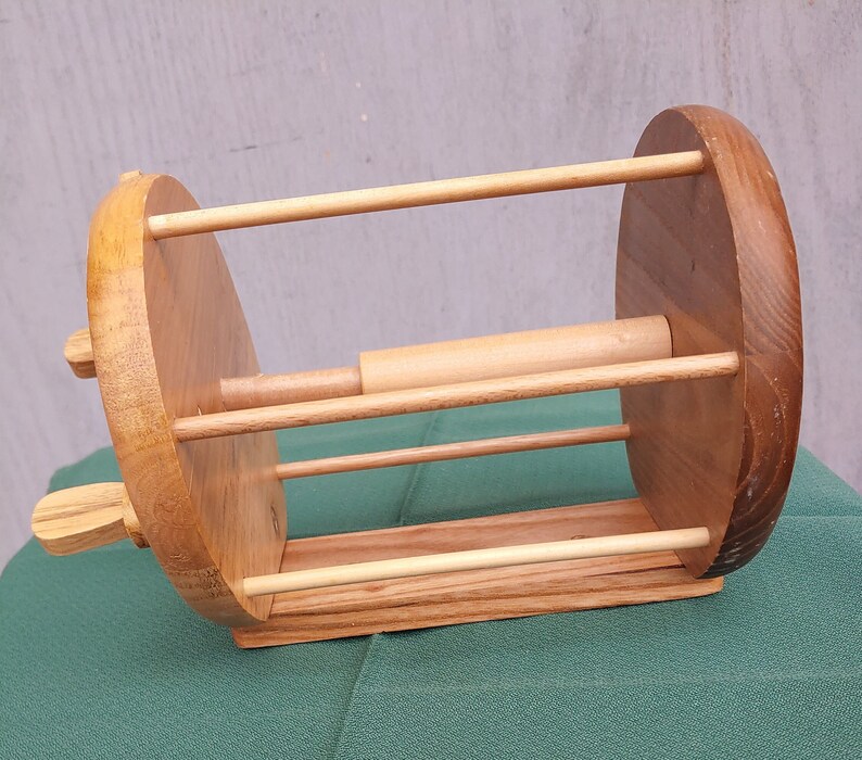 Vintage Fishing Reel Toilet Paper Holder Wood Rustic Bathroom, Outhouse