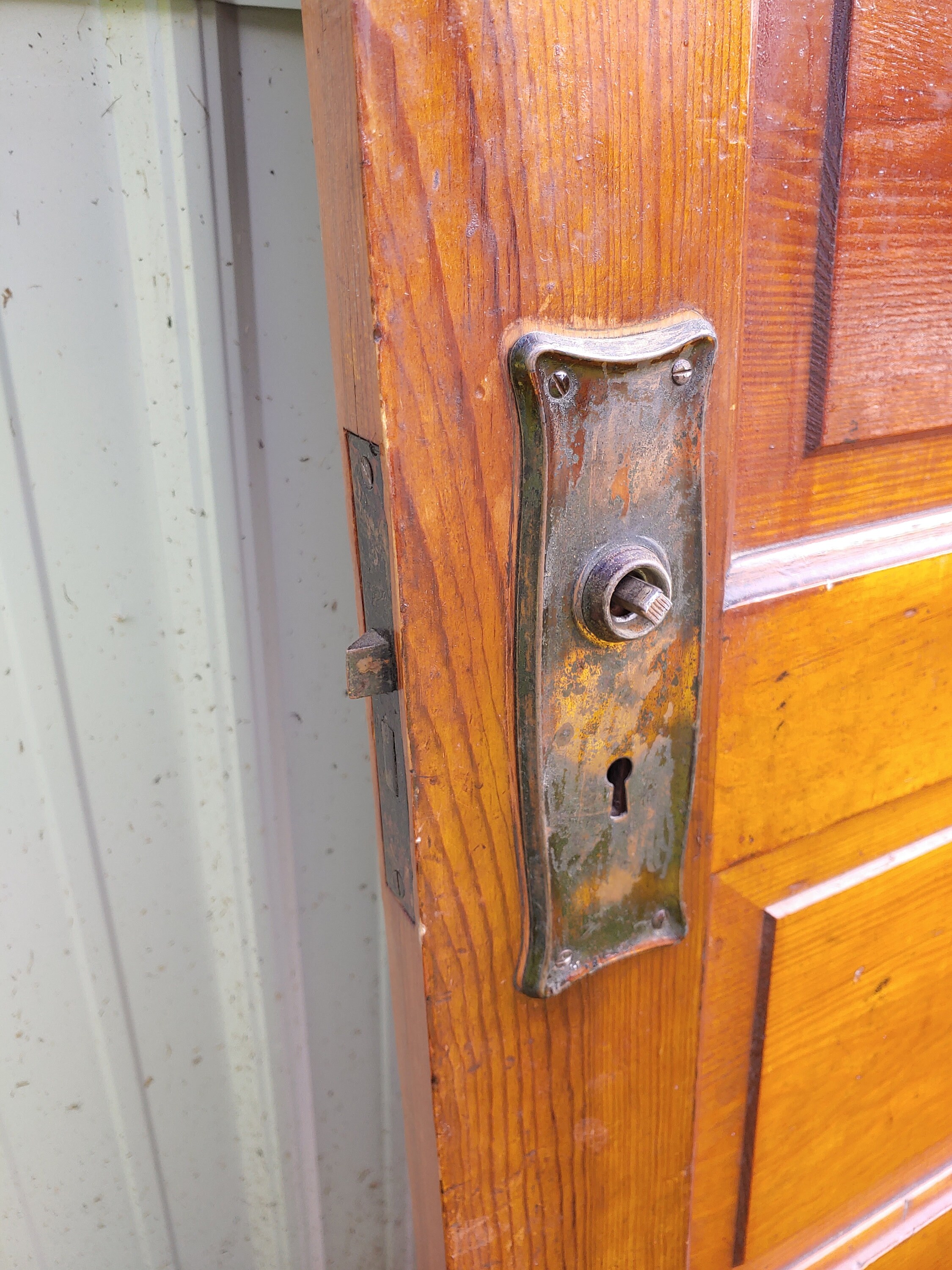 Vintage 5 Panel Interior Door Bronze Hardware Restoration Etsy