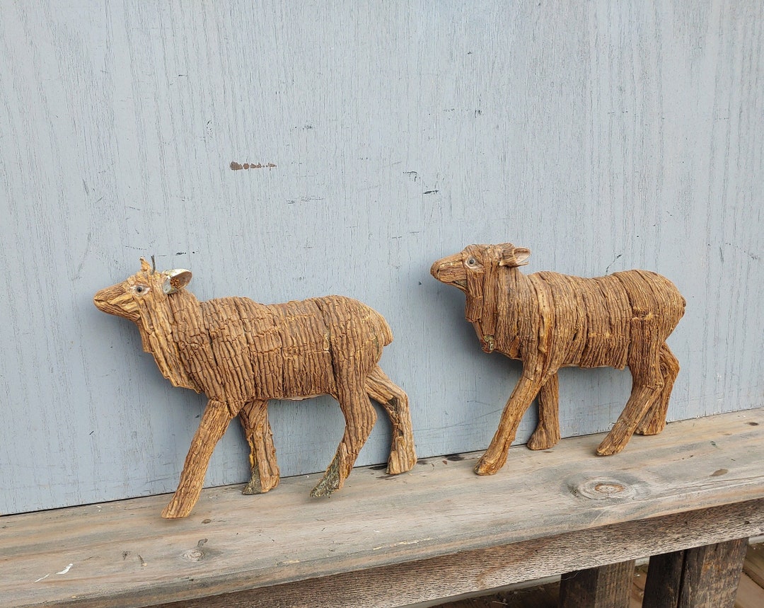 Pebaro Donau - Lot De 4 Décors En Bois Animaux De La Ferme - Maquettes à Assembler - Fabriqué En Allemagne