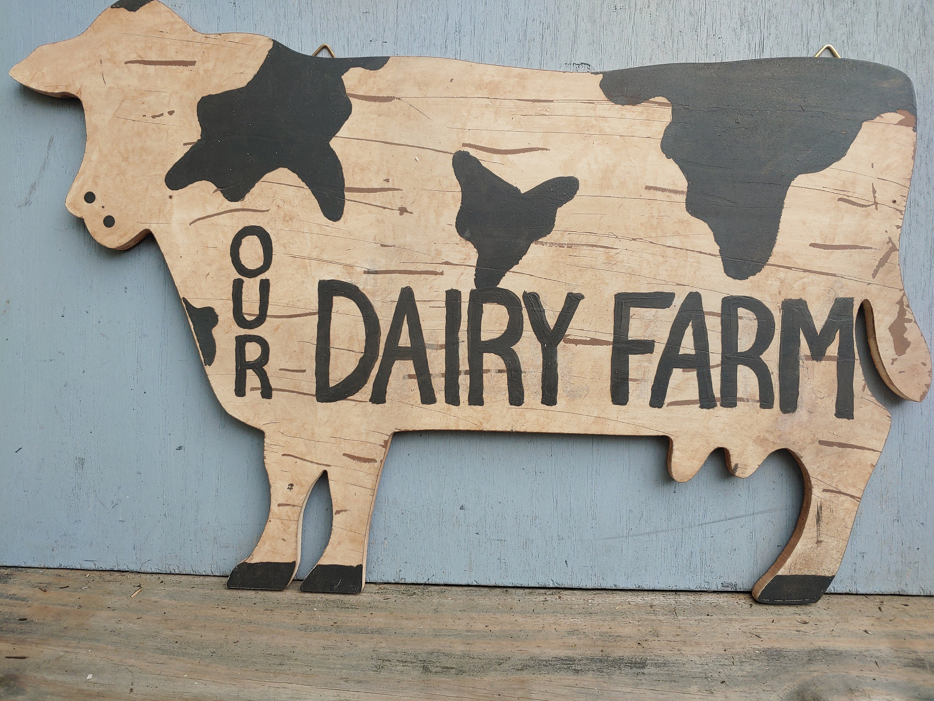 Wood Dairy Cow Wall Art Holstein Dairy Farm Milking Farming Etsy