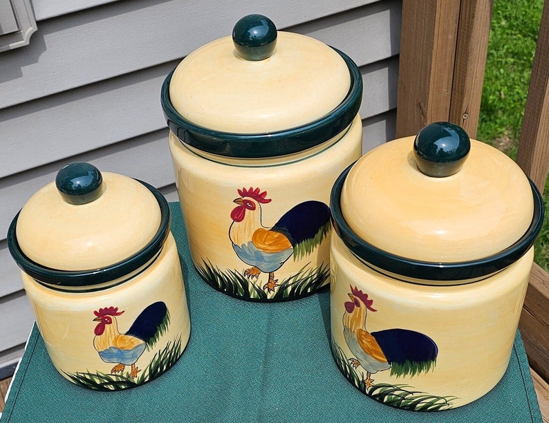 Vintage Rooster Canister Set