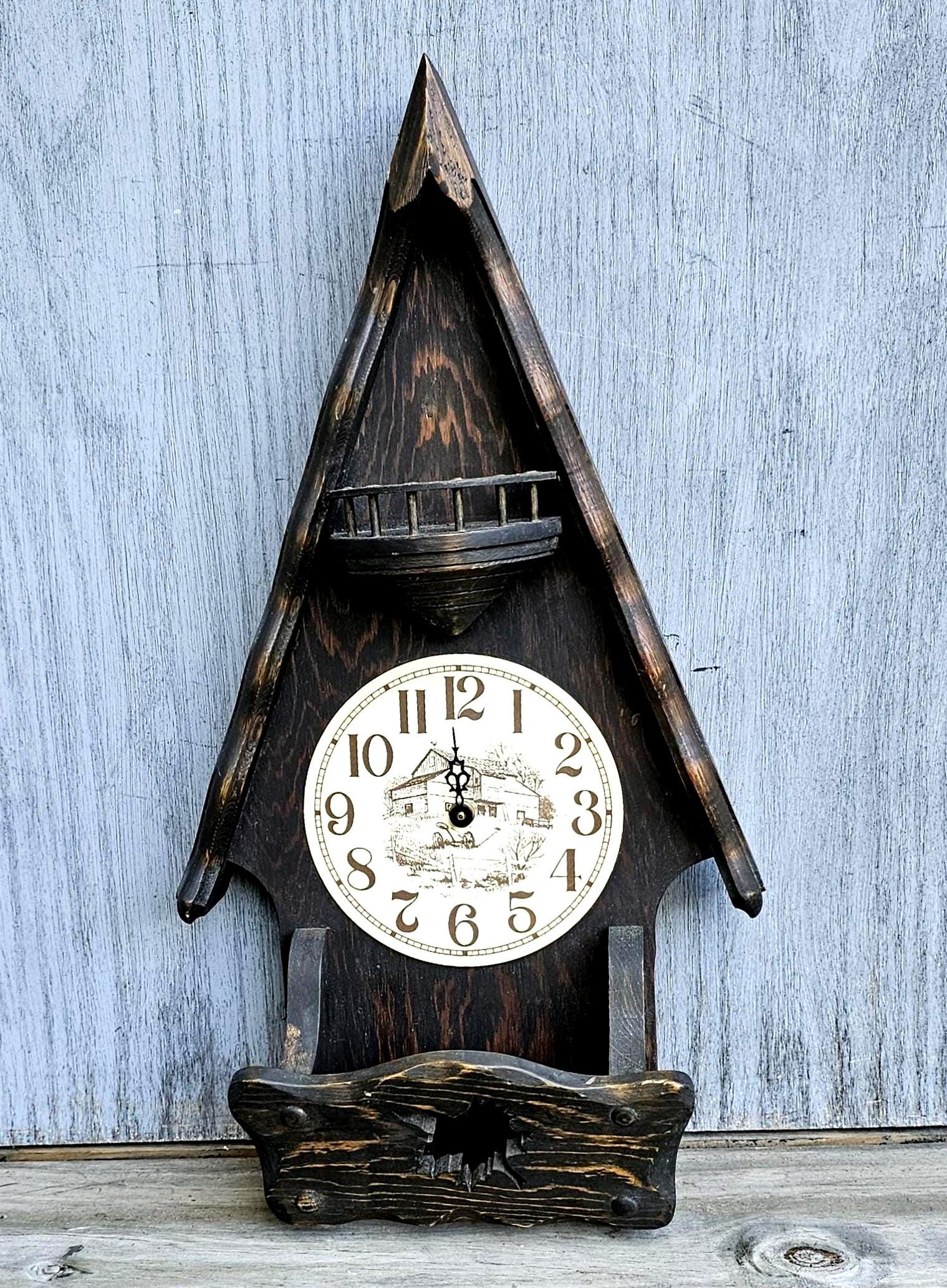 Wood Clock 50s - Etsy