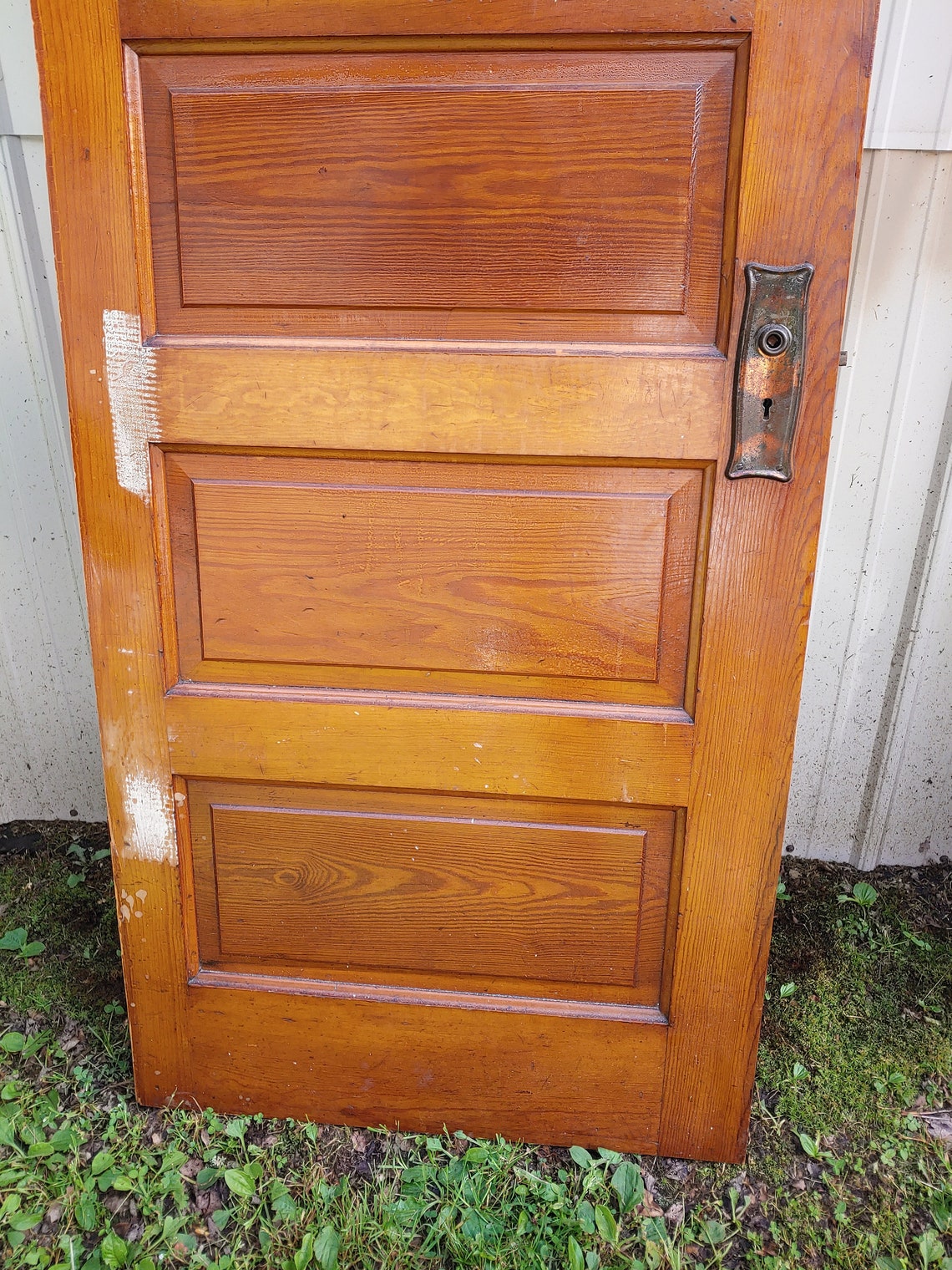 Vintage 5 Panel Interior Door Bronze Hardware Restoration Etsy