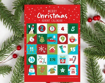 DIY Advent Activity, Advent Calendar, Do It Yourself, Advent Calendar For Kids, Family Calendar, Christmas Countdown, DIGITAL DOWNLOAD