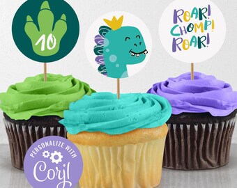 Wild One Cake Topper, Dinosaur Cake Topper, Dino Baby Shower, Happy Birthday Cake Topper, Editable Safari Cake Topper, Boy Safari Party