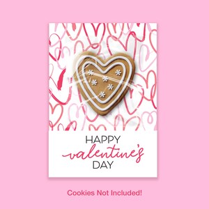 Carte à biscuits imprimable, Saint Valentin DIY Cookie Kit, Cookie Run, Galentines Day, Galentines Day Gifts, INSTANT Download, Digital File