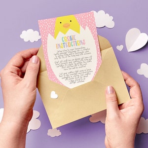 Ostern DIY Cookie Kit Anleitungskarten, Baby Küken, Ostern Cookie Kit, Osterei, INSTANT Download, digitale Datei