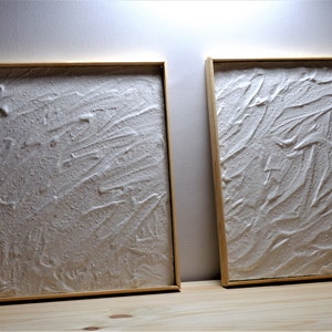 Textured Wall Art, Plaster Wall Art,Plaster Artwork, Handmade Painting, 3D Artwork, Plaster Artwork Set of 2 Artwork, Wall Sculpture