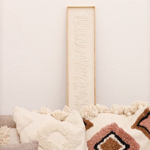 Sculptural Plaster Wall Art, Textured Minimal Artwork, Modern 3D Wall Decor