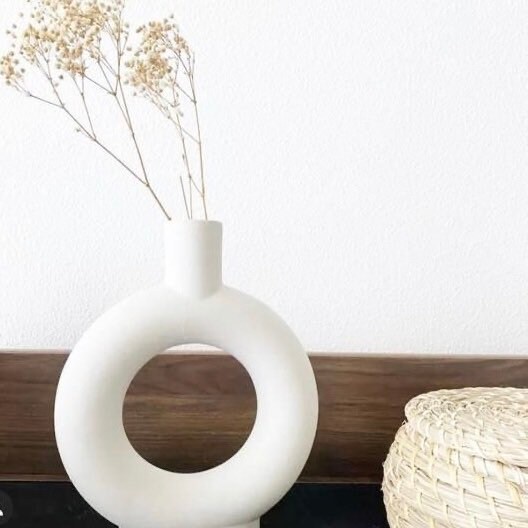 Set of 2 Ceramic Doughnut Vases for Pampas Grass & Flowers Etsy UK