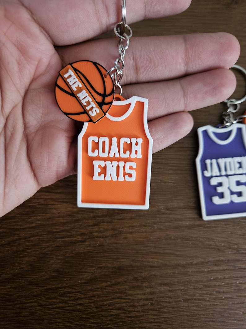 Personalized Basketball Jersey Keychain With Team Name Basketball ...