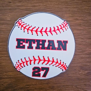 Personalisierte Baseball-Aufkleber - Großartiges Geschenk für Baseball-Player-Team-Geschenke für Meisterschafts-Teams Baseball für Sportspiele Kundenspezifischer Aufkleber