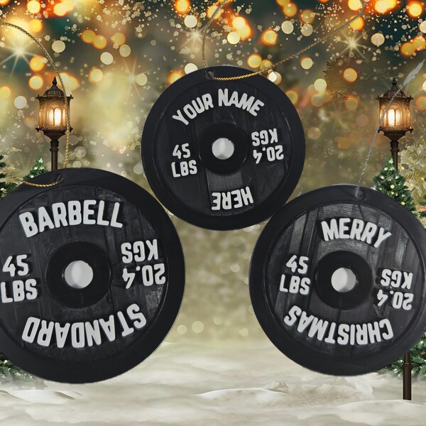 thumbnail image 2 of Dumbbell Christmas Ornament, Fitness, Dumbbell Gym Christmas 2 of 9