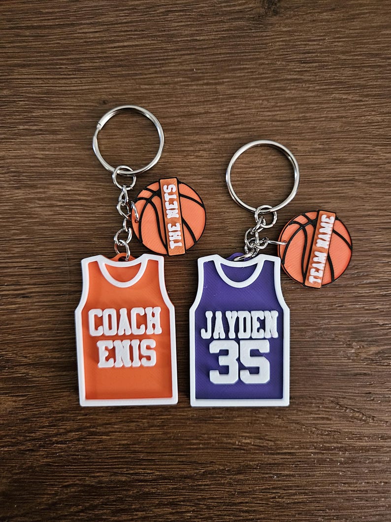 Personalized Basketball Jersey Keychain With Team Name Basketball ...