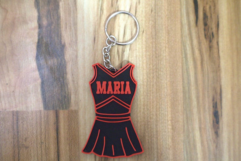 Custom Cheerleader Outfit Keychain Bag Tag Gift for Cheerleader ...